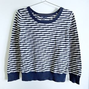 Gap Striped Diagonal Stitch Sweater